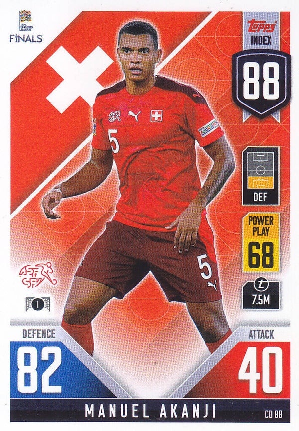 Manuel Akanji / Schweiz / Topps Uefa Nations League Finals 2022 / Base Card / Nr. CD 88