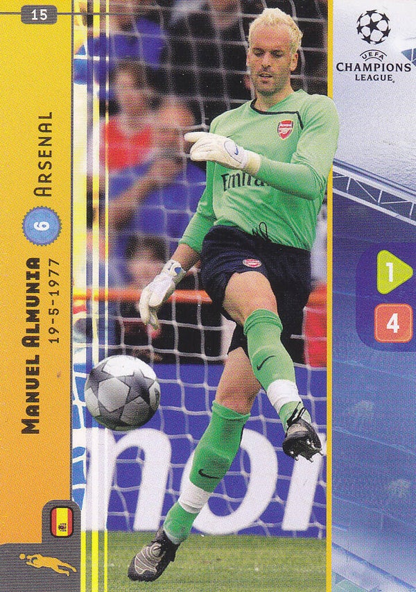 Manuel Almunia / Arsenal London / Panini Champions League 2008 / Basis Karte / Nr. 15