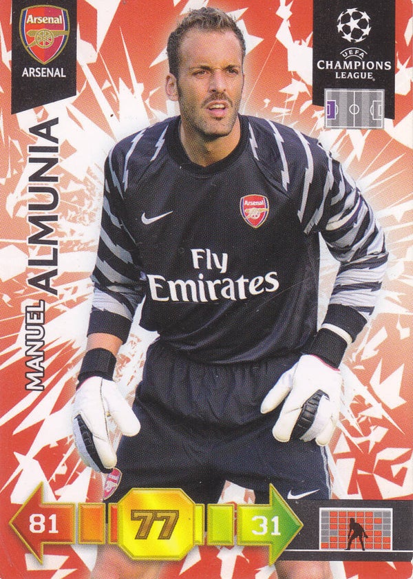 Manuel Almunia / Arsenal London / Panini Champions League 2010 / Basis Karte / Nr.1