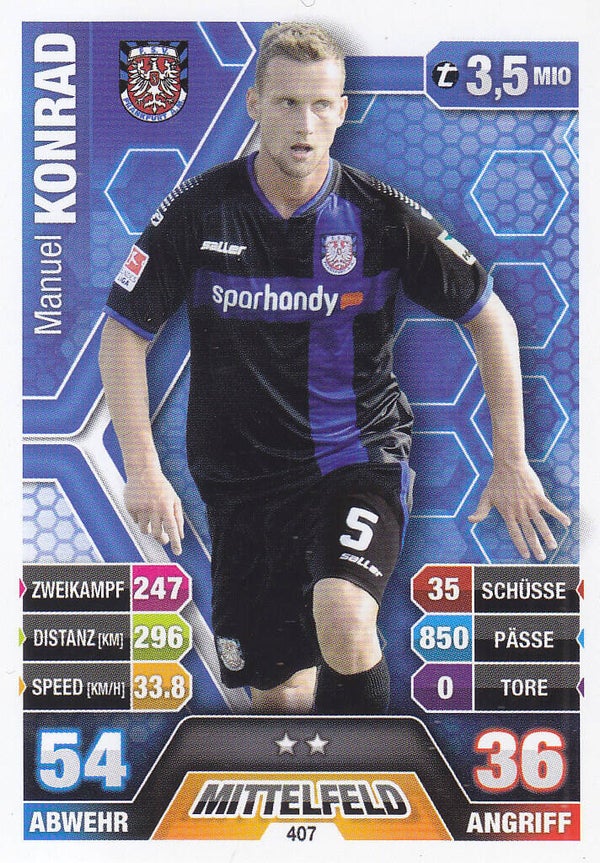 Manuel Konrad FSV Frankfurt Basis Karte 2.Bundesliga Nr.407