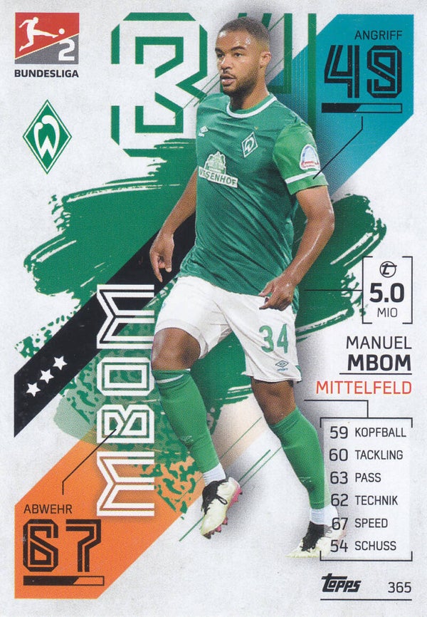 Manuel Mbom SV Werder Bremen Basis Karte Nr.365