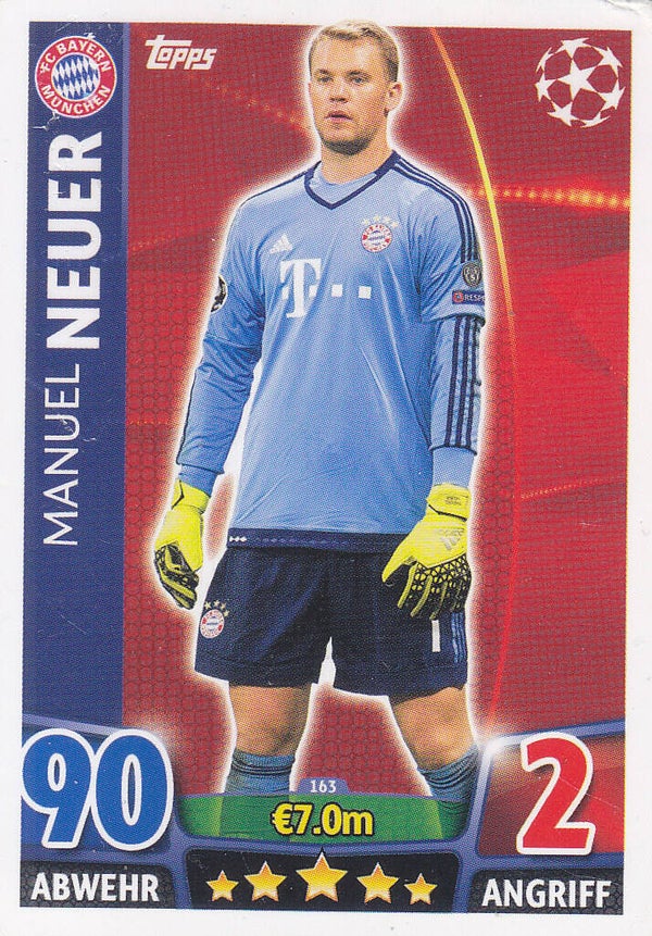 Manuel Neuer / FC Bayern München / Topps Champions League 2015 / Basis Karte / Nr.163