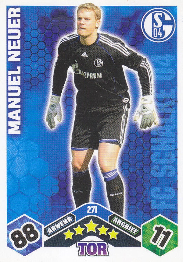 Manuel Neuer / FC Schalke 04 / Topps Match Attax 2010 / Basis Karte / Nr. 271