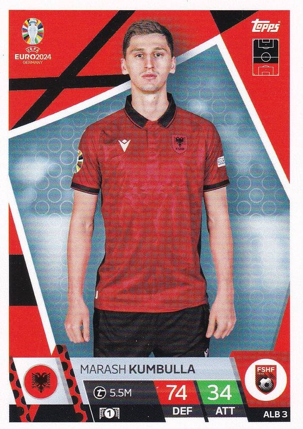 Marash Kumbulla / Albanien / Topps EM 2024 / Basis Karte / Nr. ALB 3