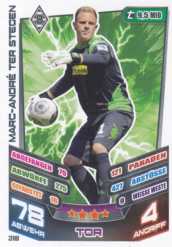 Marc-Andre Ter Stegen / Borussia Mönchengladbach / Topps Match Attax 2013 / Basis Karte / Nr. 218