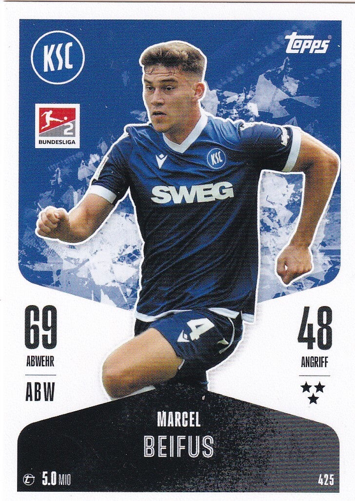 Marcel Beifus - Karlsruher SC - Topps Match Attax 2024 - Basis Karte - Nr. 425