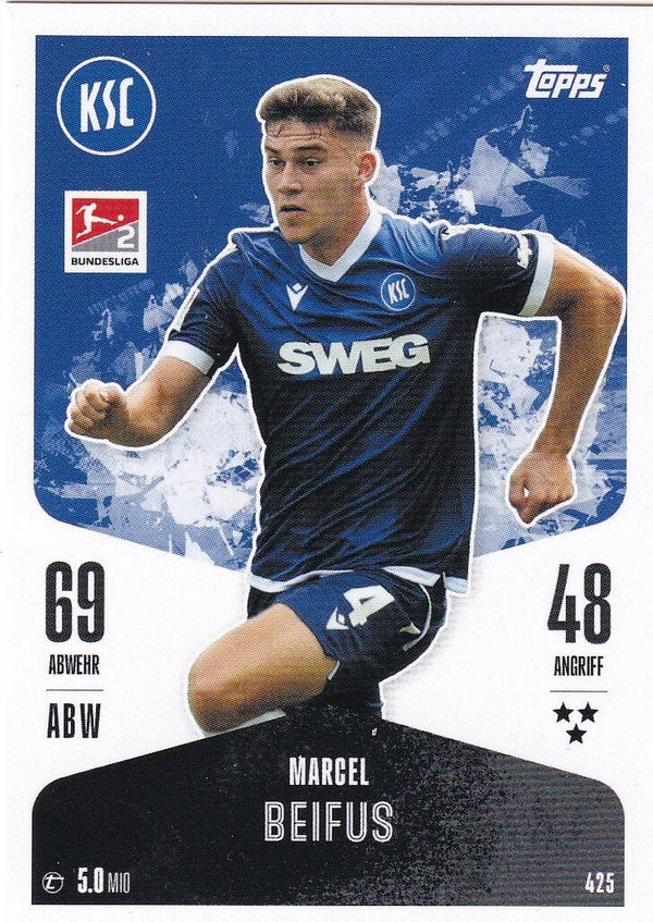 Marcel Beifus - Karlsruher SC - Topps Match Attax 2024 - Basis Karte - Nr. 425