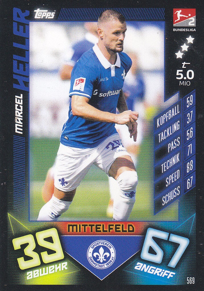 Marcel Heller / SV Darmstadt 98 / Topps Match Attax 2019 / Basis Karte / Nr. 569