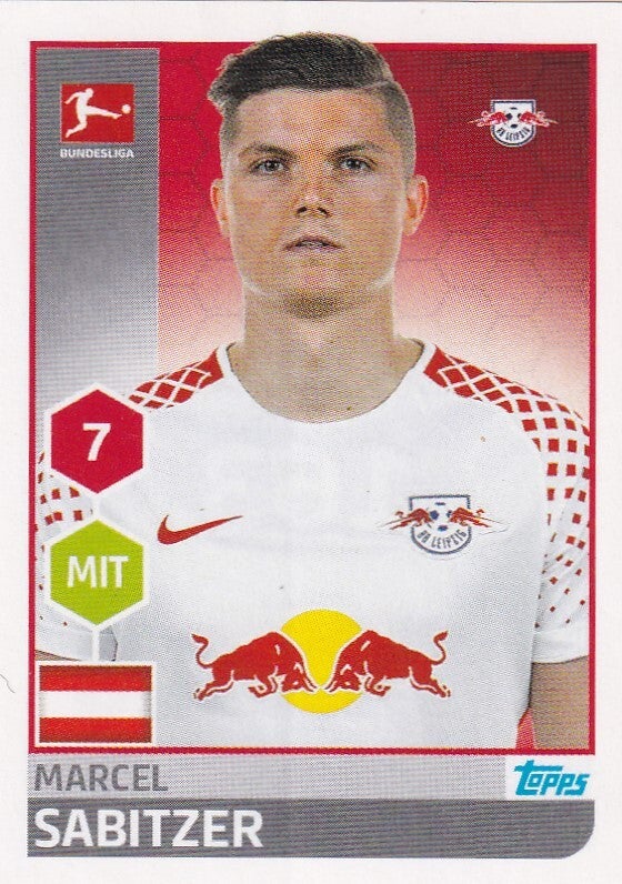 Marcel Sabitzer - RB Leipzig - Topps Bundesliga 2017 - Basis Bild - Nr. 163