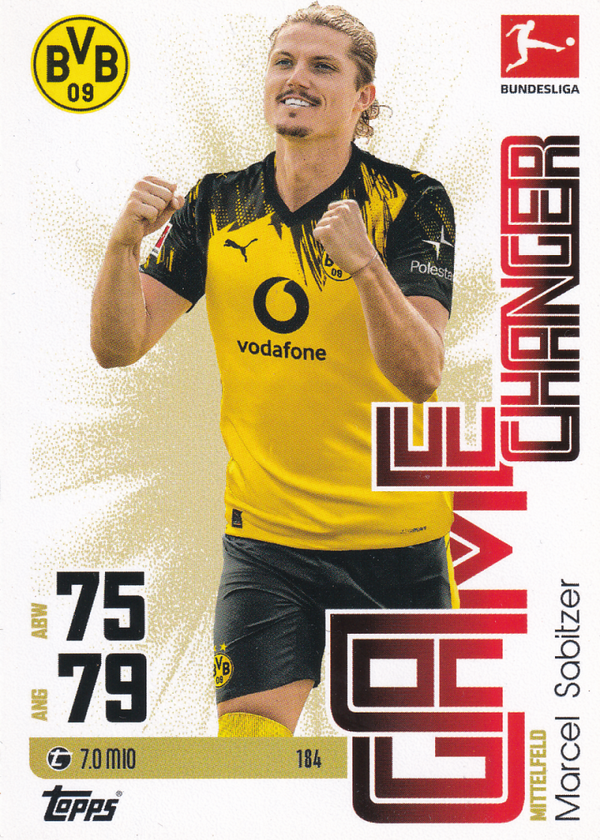 Marcel Sabitzer - Borussia Dortmund - Topps Match Attax 2025 - Game Changer - Nr. 184