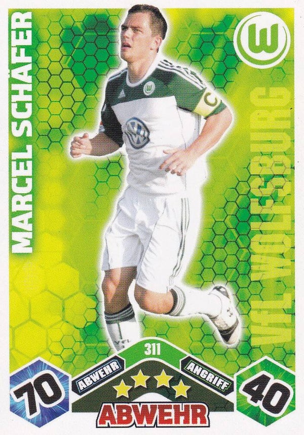 Marcel Schäfer / VFL Wolfsburg / Topps Match Attax 2010 / Basis Karte / Nr. 311