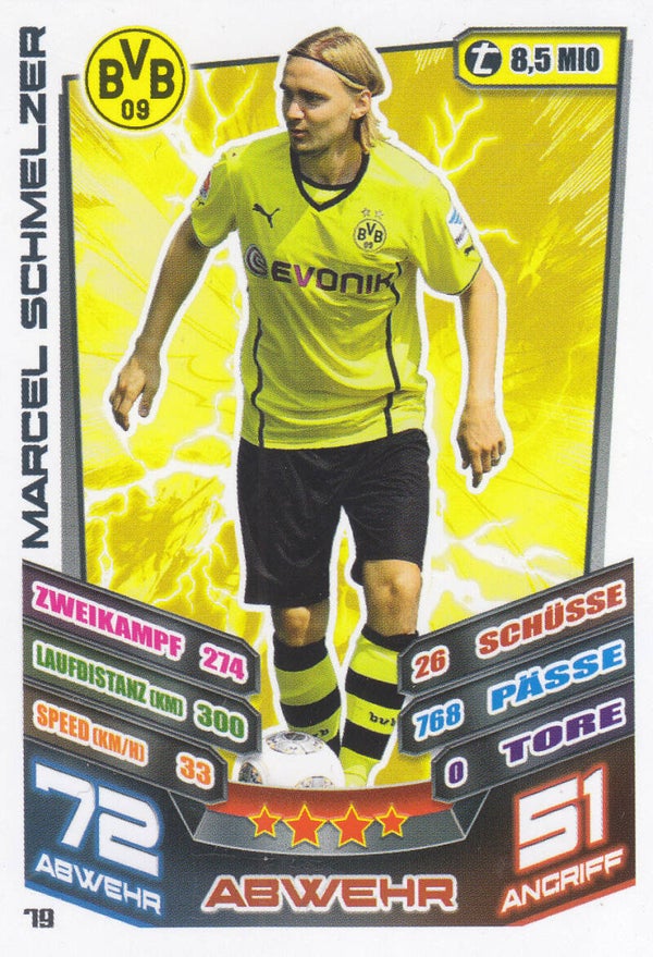 Marcel Schmelzer / Borussia Dortmund / Topps Match Attax 2013 / Basis Karte / Nr. 79