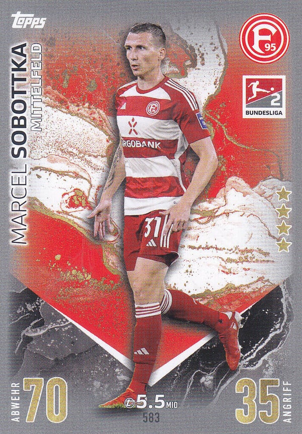 Marcel Sobottka / Fortuna Düsseldorf / Topps Match Attax Extra 2023 / Basis Karte / Nr. 583