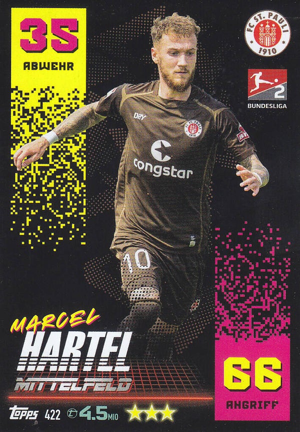 Marcel Hartel / FC St. Pauli / Topps Match Attax 2022 / Basis Karte / Nr. 422