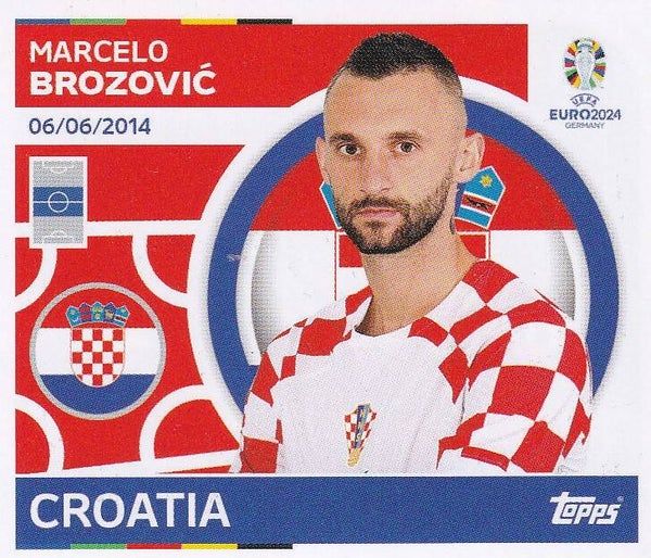 Marcelo Brozovic / Kroatien / Topps EM 2024 / Basis Bild / Nr. CRO 13