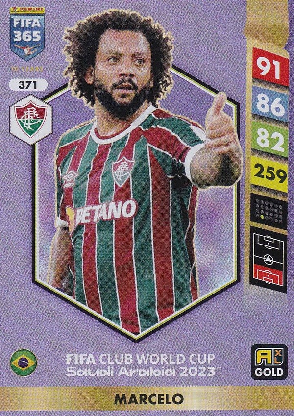 Marcelo / Fluminense Rio de Janeiro / Panini Fifa 365 Jahr 2025 / Gold Fifa Club World Cup 2023 / Nr. 371