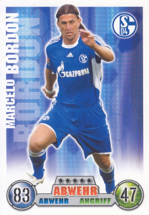Marcelo Bordon / FC Schalke 04 / Topps Match Attax 2008 / Basis Karte / Nr. 275