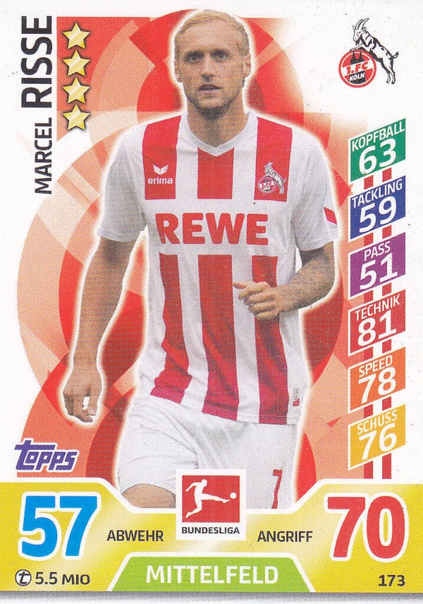 Marcel Risse 1.FC Köln Basis Karte Nr.173