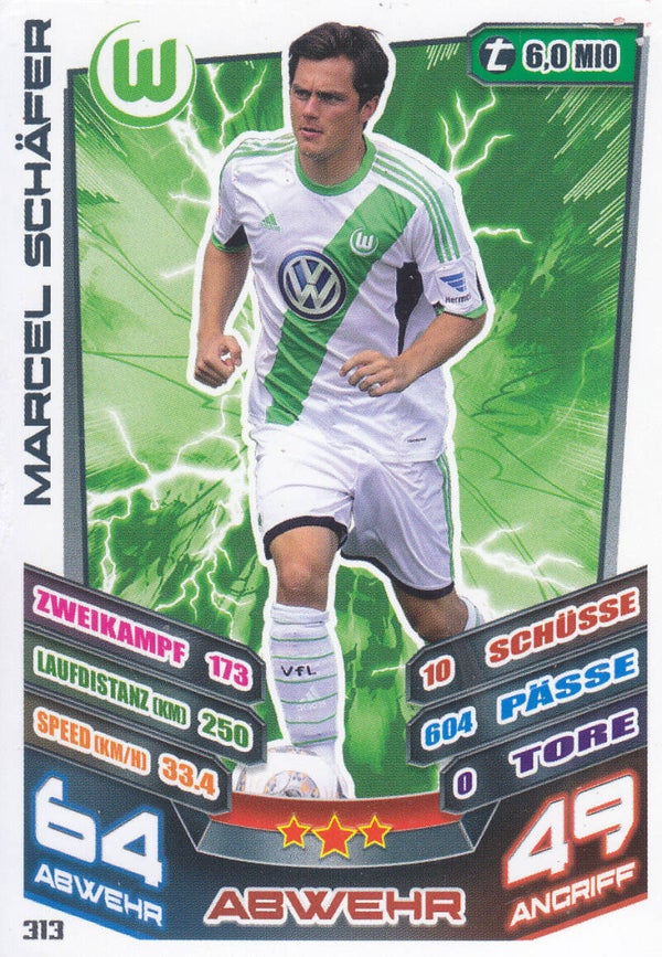 Marcel Schäfer / VFL Wolfsburg / Topps Match Attax 2013 / Basis Bild / Nr. 313
