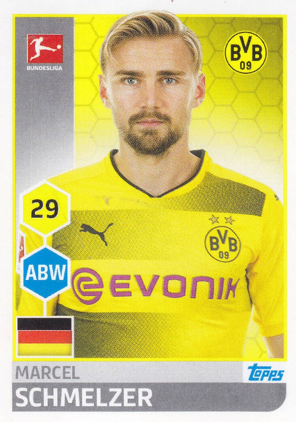Marcel Schmelzer / Borussia Dortmund / Topps Bundesliga 2017 / Basis Bild / Nr. 54