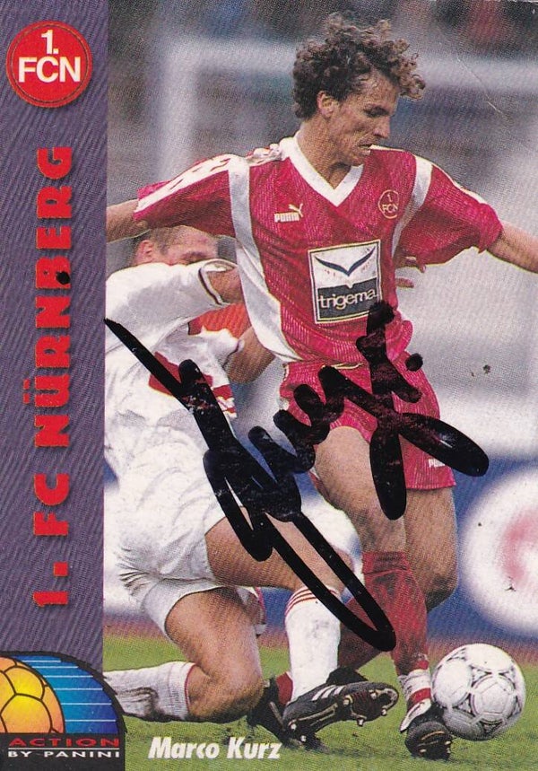Marco Kurz / 1.FC Nürnberg - Panini Bundesliga 1994 - Ran Sat 1 - mit Autogramm - Nr. 169