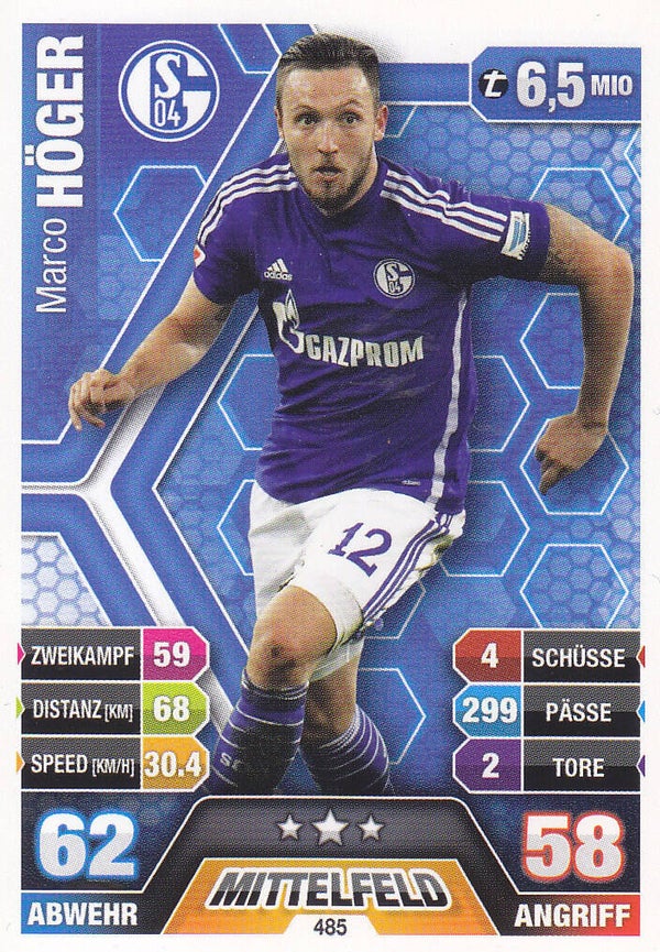Marco Höger / FC Schalke 04 / Topps Match Attax 2014 / Basis Karte / Nr.485