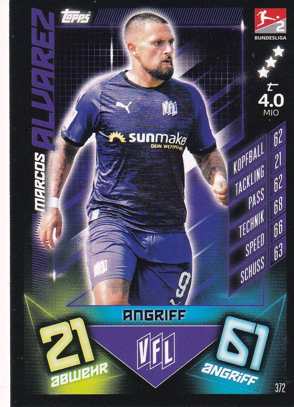Marcos Alvarez / VFL Osnabrück / Topps Match Attax 2019 / Basis Karte / Nr. 372
