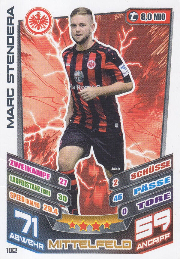 Marc Stendera - Eintracht Frankfurt - Topps Match Attax 2013 - Basis Karte - Nr. 102