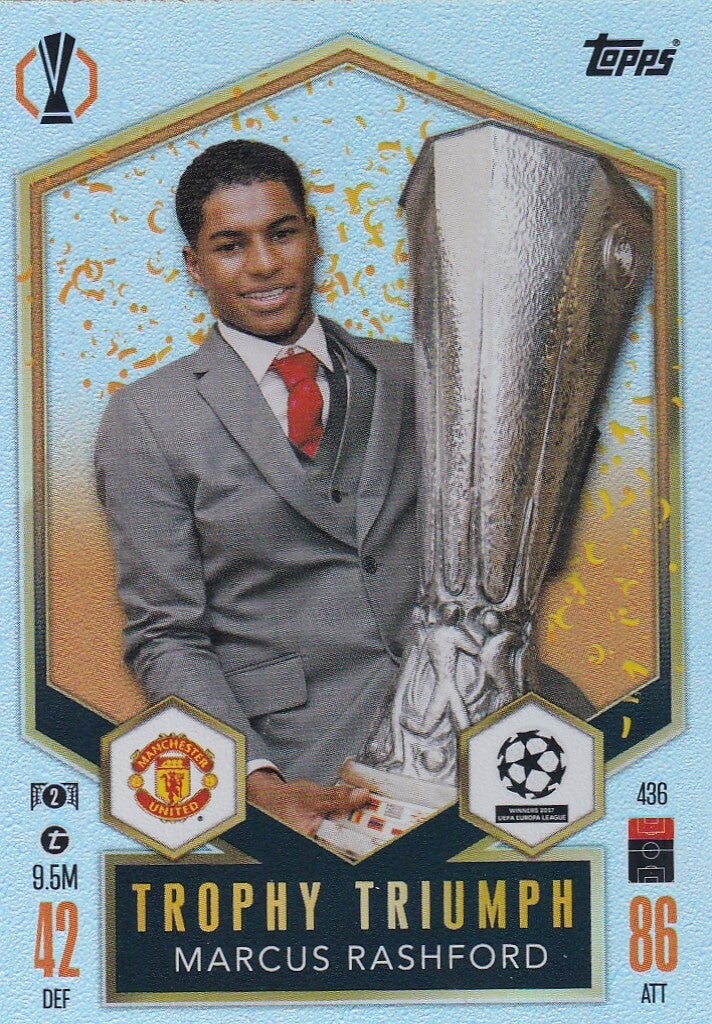 Marcus Rashford / Manchester United / Topps Champions League 2024 / Trophy Triumph / Nr. 436