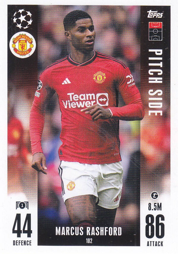 Marcus Rashford / Manchester United / Topps Champions League Extra 2023 / Pitch Side / Nr.102