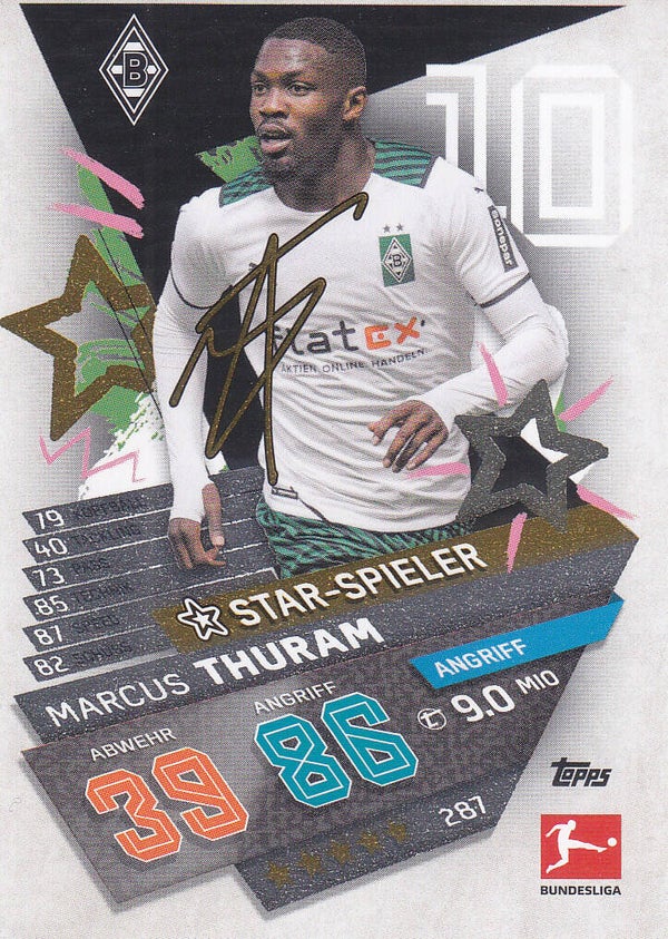 Marcus Thuram / Borussia Mönchengladbach / Topps Match Attax 2021 / Star-Spieler / Nr. 287