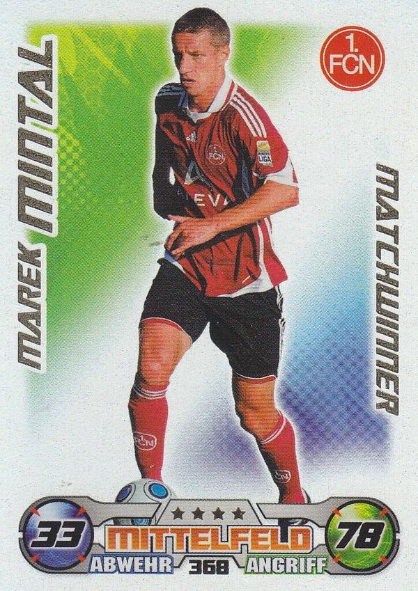 Marek Mintal / 1.FC Nürnberg / Topps Match Attax 2009 / Matchwinner / Nr. 368