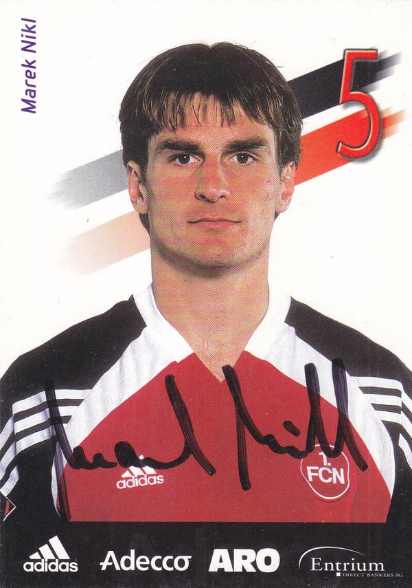 Marek Nikl - 1.FC Nürnberg - Autogrammkarte 2001