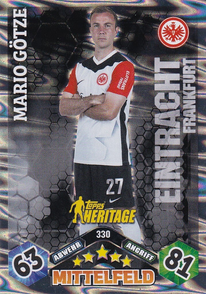 Mario Götze / Eintracht Frankfurt / Topps Match Attax 2024 / Heritage / Nr. 330