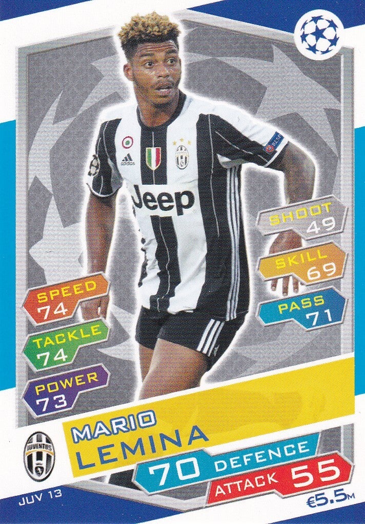 Mario Lemina / Juventus Turin / Topps Champions League 2016 / Basis Karte / Nr. JUV 13