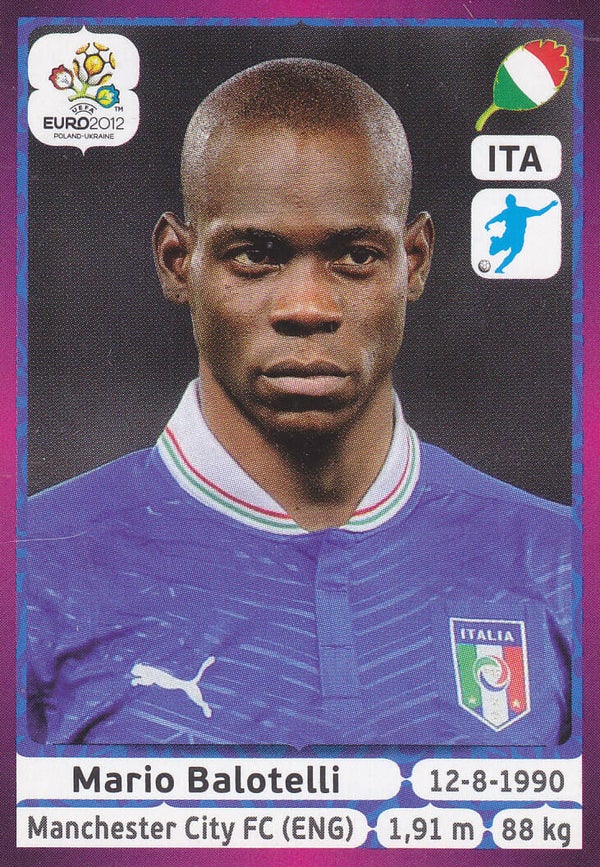 Mario Balotelli / Italien / Panini EM 2012 / Basis Bild / Nr. 335