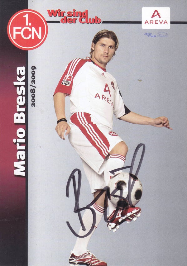 Mario Breska 1.FC Nürnberg Karte 2