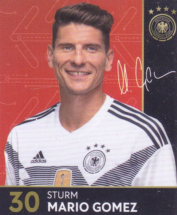 Mario Gomez / Deutschland / DFB Rewe Plastikkarte WM 2018 / Nr. 30/36