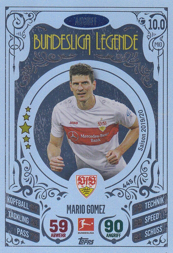 Mario Gomez / VFB Stuttgart / Topps Match Attax 2021 / Legende / Nr.445