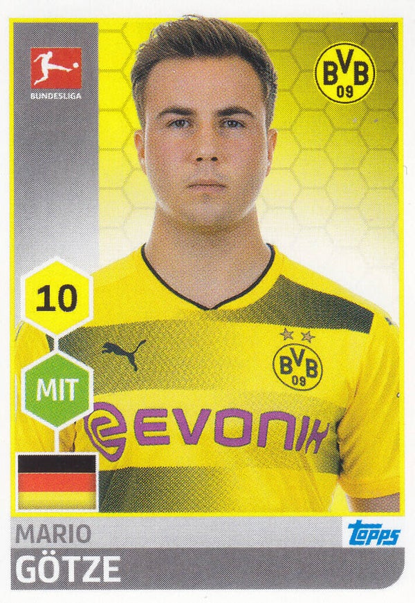 Mario Götze / Borussia Dortmund / Topps Bundesliga 2017 / Basis Bild / Nr. 59