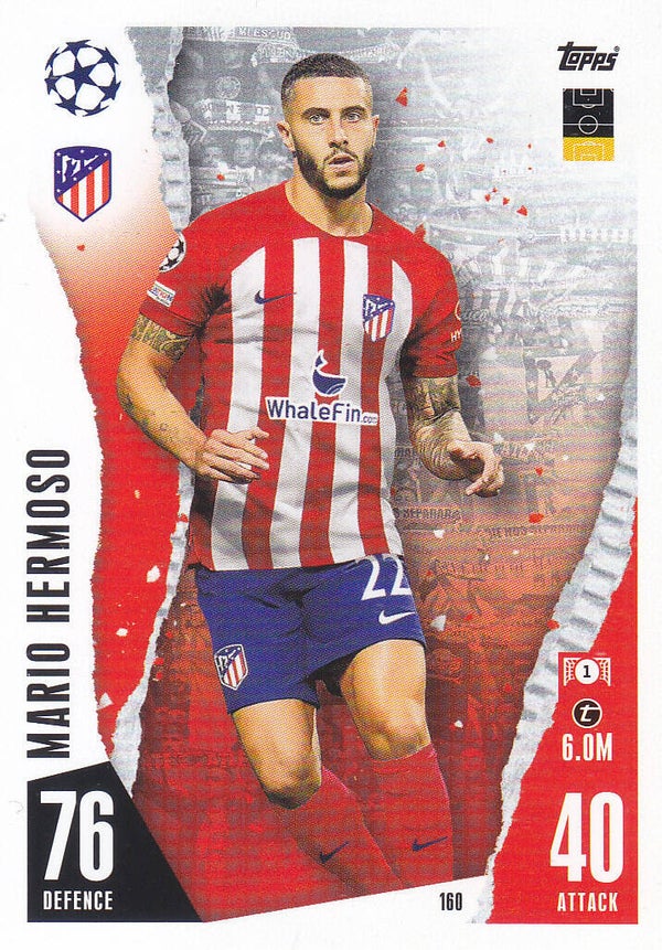 Mario Hermoso - Atletico Madrid - Topps Champions League 2023 - Basis Karte - Nr. 160