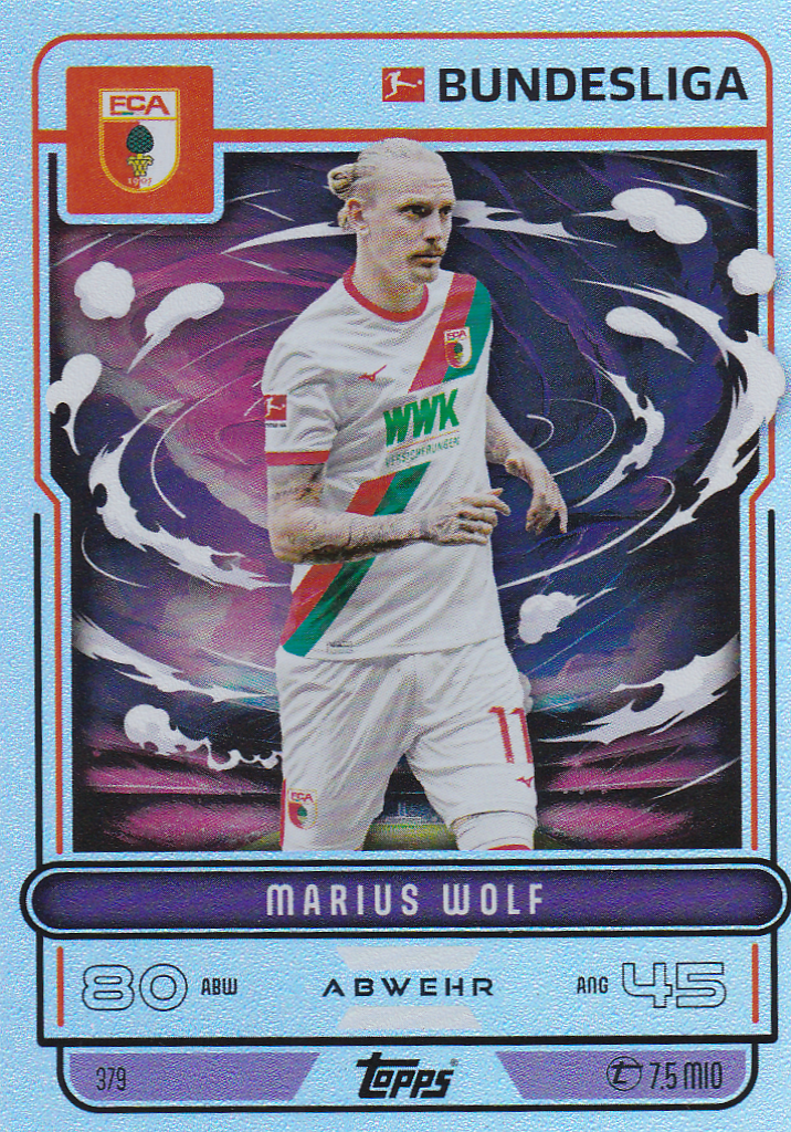 Marius Wolf - FC Augsburg - Topps Match Attax 2025 - Tornado - Nr. 379