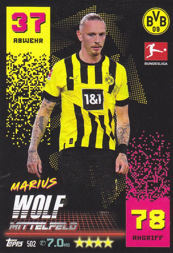 Marius Wolf Borussia Dortmund Basis Karte Update Nr.502