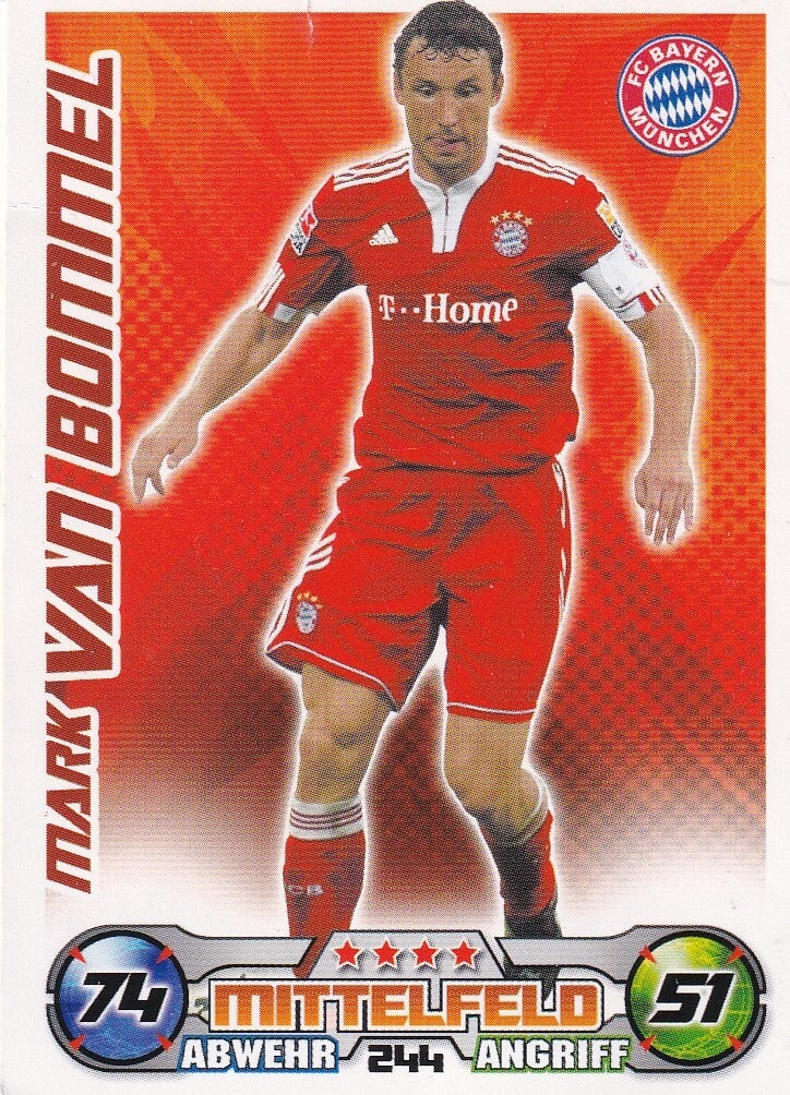Mark van Bommel / FC Bayern München / Topps Match Attax 2009 / Basis Karte / Nr. 244