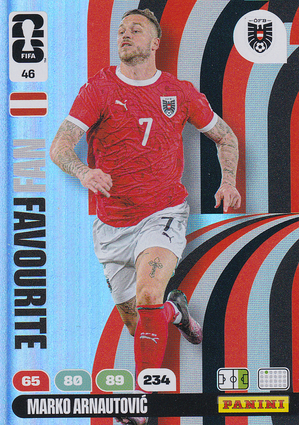 Marko Arnautovic - Österreich - Panini WM 2026 - Fan Favourite - Nr. 46