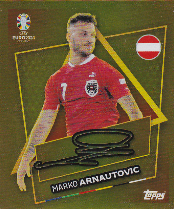 Marko Arnautovic - Österreich - Topps EM 2024 - Star Spieler Gold - Nr. AUT SP