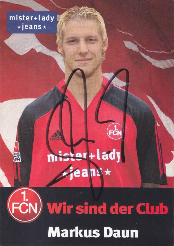 Markus Daun / 1.FC Nürnberg / Autogrammkarte 2005
