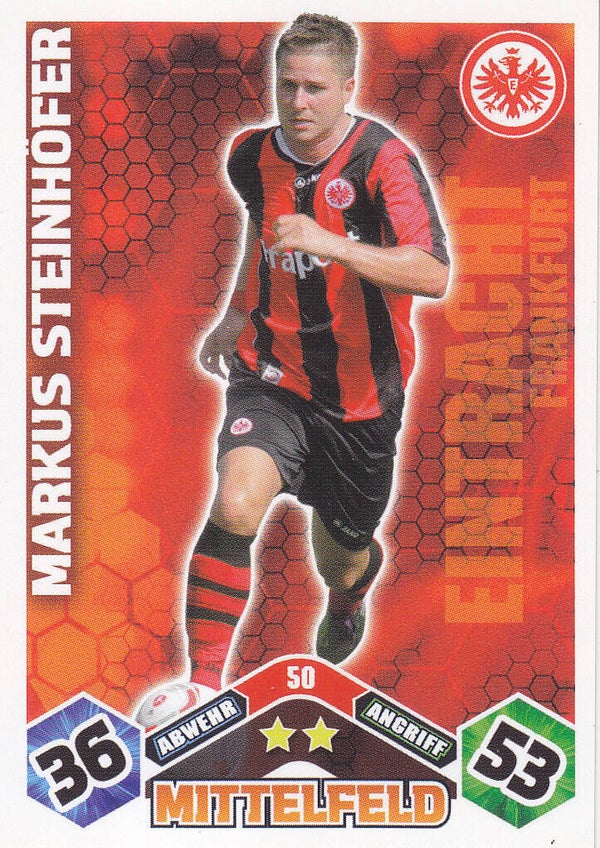 Markus Steinhöfer / Eintracht Frankfurt/ Topps Match Attax 2010 /  Basis Karte / Nr. 50