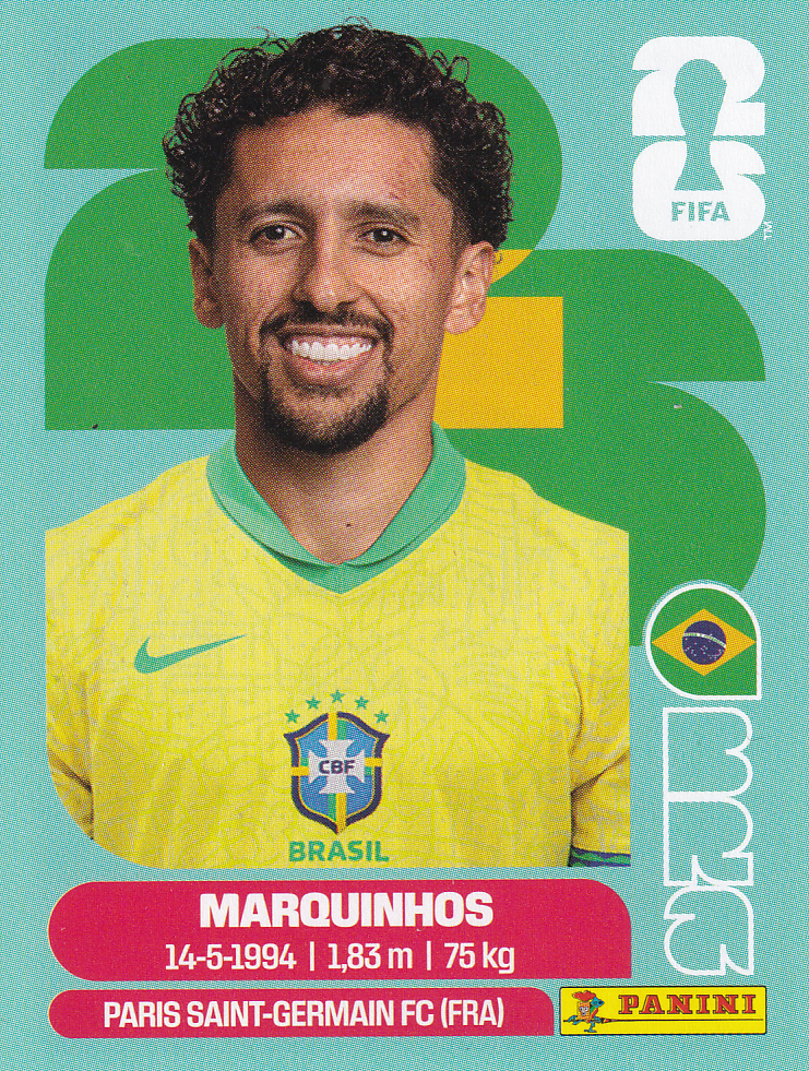 Marquinhos - Brasilien - Panini WM 2026 - Basis Bild - BRA4