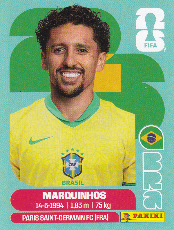 Marquinhos - Brasilien - Panini WM 2026 - Basis Bild - BRA4